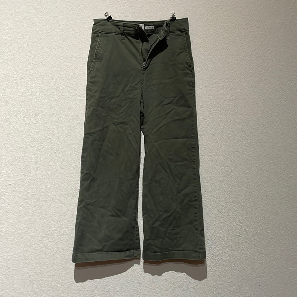 Khaki green culottes